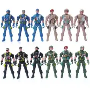 Military Playset Special Force Action Figures Kids Toys Plasti 9cm Soldier Me-DD