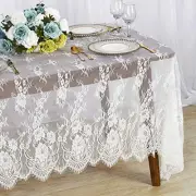 Lace Party Tablecloth Rustic Floral Fabric Rectangle Lace Table Cloth Baby