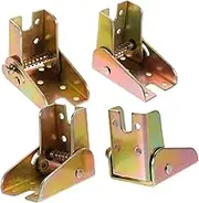 CHILDWEET 4pcs Self-Locking Folding Hinge, Foldable Brackets for Table Legs, Chair Leg Hinges, Desk Hinge, Metal Furniture Folder