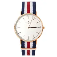 在飛比找樂天市場購物網優惠-范倫鐵諾Valentino 玫瑰金刻度帆布手錶對錶腕錶 中性