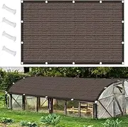 Privacy Netting 2.2 x 8.5 m(7.2 x 27.9ft) UV Resistant Garden Shade Mesh Tarp Easy Setting for Outdoor Garden Flowers Balcony Patio Lawn Yard Greenhouse Plants, Brown