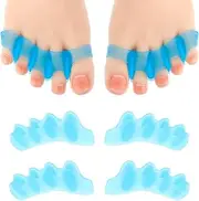 2 Pairs Toe Spacers Toe Separators for Women Toe Spreaders for Feet Men Toe Corrector for Bunions Overlapping Toes Hammer Toes Yoga Toes Separators Toe Straighteners for Crooked Toes