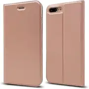 Cavor for iPhone 7 Plus, iPhone 8 Plus Case (5.5"),PU Leather Cover Folio Flip Slim Ultra Thin Wallet Magnetic Case Stand Card Slot Holder with Kickstand Phone Cover Case- Rose Gold