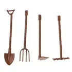 Dollhouse Miniature Shovel, Hoe and Farming Tools Fairy Garden