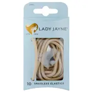 Lady Jayne Blonde Snagless Thick Elastics - 10 Pack