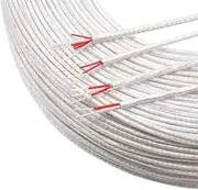 0.15~0.5mm Purity Silver Plated OFC PTFE Shielded Wire 2cores HiFi Audio DIY Amplifier Speaker Headphone Line Cable(Square 0.15mm,5 Meters)