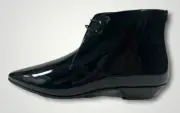 $1,000 Saint Laurent Black Jonas Patent Ankle Boots size US 10.5 Made in Italy