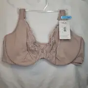 Playtex Bra 46C Dreamwire Front Close Light Taupe 4423 New with Tags
