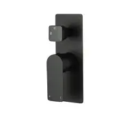 AQUAPERLA VOG Solid Brass Black Shower/Bath Wall Mixer with Diverter