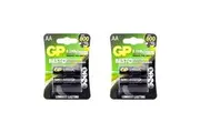 2x 2pc GP 1.5V Lithium 1200mAh Single Use Battery for Smoke Alarms Detectors