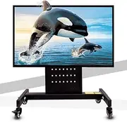 Universal TV Stand Portable TV Stand Wheels Mobile TV Trolley Stand Mount for LCD Flat Screen Mobile Cart Bracket Floor Display Rack Conference Display Stand Chair(
