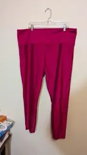 NWT Athleta Elation Shine Tight High Rise Shimmer Hot Pink Ladies Leggings, 3XL