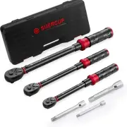 1/4 3/8 1/2-inch Drive Torque Wrench - 3Pcs Torque Wrench Set 20-240in.lb, 5-...
