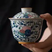 150ml Retro Kung Fu Tea Set Tea Bowl Home Tea Cup Ceramic Hand Painted Gaiwan