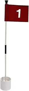 Alasum 1 Set Golf Flagpole Kit Durable Golfing Training Flag with Flagpole for Practice and Court Use Lightweight Weather Resistant Design