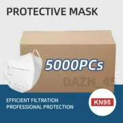 5000 PCs White KN95 Protective 5 Layers Face Mask Disposable Mask