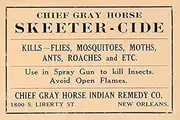 A bottle label for a pharmacy dispensed insecticide The fly mosquito moth ant and roach killer branded under a native American moniker Poster Print by unknown (18 x 24)