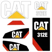 Decal Sticker Set CAT 312E Digger Excavator Decal Set