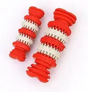 Dog Chew Toys For Aggressive Chewers Durable Flexible Safe Natural Rubber Molar Rod Pet Toothbrush Teeth Cleaning Products cleaning expends energy grinding teeth (Color : Red, Size : L)