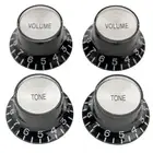 Musiclily Pro Black Left Metric Guitar Volume Tone Knobs For Epiphone Les Paul