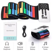 POGOLAB Roll Up 49 Key Digital Electric Foldable Piano Keyboard Rechargeable