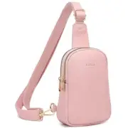 Small Sling Bag for Women Leather Crossbody Bags Fanny Pack Crossbody B-pink