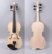 5 string violin 4/4 unfinished White Violin DIY Ebony Fittings Maple spruce wood