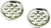 MBB Escargot Snail Plate 12 Compartment Holes Stainless Steel Pack of 2