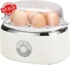 Electric Egg Steamer Cooks 7 Eggs One-Button Operation Quick Easy Clean