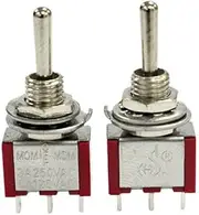 MGTCAR Mini Toggle Switch 3pins MTS-103 ON Off ON Small Toggle Switch 3A 250V 5A 125V