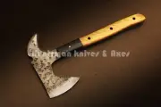 Custom Made Forged Full Tang construction Hammer Marked Blackened Finish Hatchet