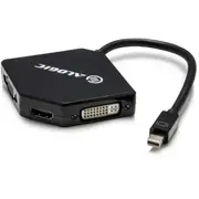 Alogic MDP-VGDVHD-ADP Mini DisplayPort to HDMI DVI VGA Adapter Male to 3 Female