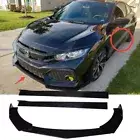 Gloss Black For Honda Civic Front Bumper Lip Splitter Body Kits + Side Skirt AU
