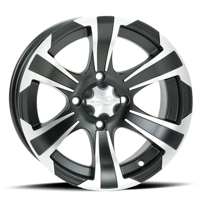 ITP SS312 Wheel 12x7 4/137 Black w/Mach 5+2 Can Am Outlander 570 IRS (2017-2018)