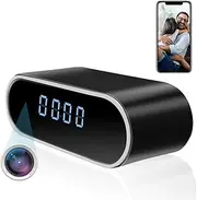 Clock Camera 1080P, JFMShop Wireless Hidden WiFi Alarm Clock Camera, Nanny Cam Full HD with Night Vision Motion Activation for Home Office Covert Security Camera