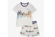 Bluey Licensed Pyjama Set Boy or Girls Short Sleeve Top & Shorts Size 8 & 10 New