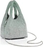 [RZTA] Women's Rhinestone Clutch Evening Bags Sparkly Glitter Triangle Purse for 1920s Party Prom Wedding