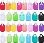 60 Pieces Hand Sanitizer Holders Empty Travel Bottles Set, Colorful Patternless