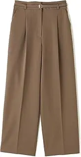 N.Natural Beauty Basic*(エヌナチュラルビューティーベーシック*) NNatural Beauty Basic Casual Pants, Center Press Belt, Wide Pants 2, Women's, Braun, S