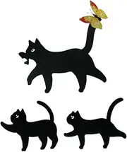 Gogogmee Cat Metal Garden Stake Set Mother Kitten Yard Art Outdoor Decor Garden Decorations for Cat Lovers