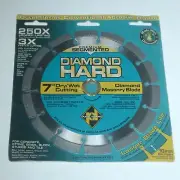 Diamond Hard 7" Dry Wet Cutting Masonry Blade Stone Concrete Brick Tile 250X