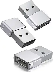 [Basesailor] USB to USB C Adapter 3Pack,Type C Female A Male Charger Converter for Apple Watch Ultra iWatch 8 7,Samsung Galaxy Note 10 20 S21 S22 S23 S24,Beats Flex,MacBook Pro,iMac,PC,Laptop,Computer