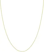 [JewelryWeb] 14k White Gold 1.25mm Square Wheat Chain Necklace Lobster Lock Closure Chain-Necklace for Women and Men