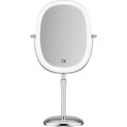 Wellcare Table Makeup Mirror with Dimmable Touch Sensor, Rotate and 7x Magnify