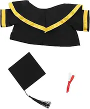 WHAMVOX Bear Graduation Clothing Set Plush Stuffed Animal Outfit with Cap and Shawl