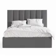 Celine King Charcoal Gas Lift Storage Bed Frame