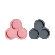 3-Cavity Silicon Cake Mold for Baking Hamburger Chocolate Cake Pie Dessert