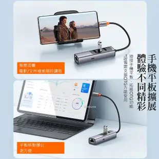 【Mcdodo 麥多多】隨享系列 五合一 Type-C TO HUB集線器(PD100W/LAN網路孔/USB3.0*3/OTG)