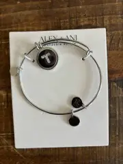 NEW NWT Alex and Ani Letter Initial T Charm Bangle Silver Bracelet