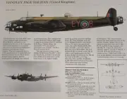Handley Page Halifax Aircraft Picture Out of Print Article Sheet Wall Art Decor